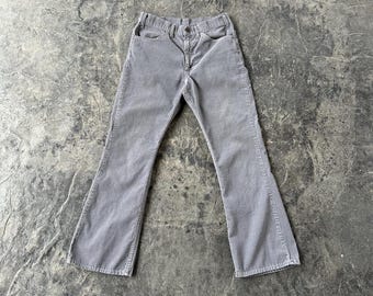 Levi's 646 Bell Bottom Flare Corduroy Pants Navy Blue 70s Vintage