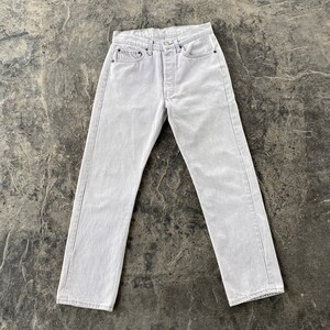 Levi’s 501 Mid Rise Straight Leg Button Fly Jeans Gray 80s Vintage 31 X 29
