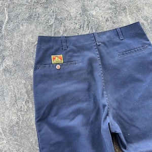 【union made】80s Ben Davis フリスコパンツ 34×30 Ben Davis Union Made Flat Front Work Pants Navy Blue 70s 80s