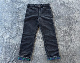 Ben Davis USA Made Flat Front Work Pants Gray 90s Vintage 34 X 30