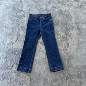 Levi’s 517 Orange Tab Dark Wash Western Bootcut Flare Jeans Blue 80s Vintage 32 X 29