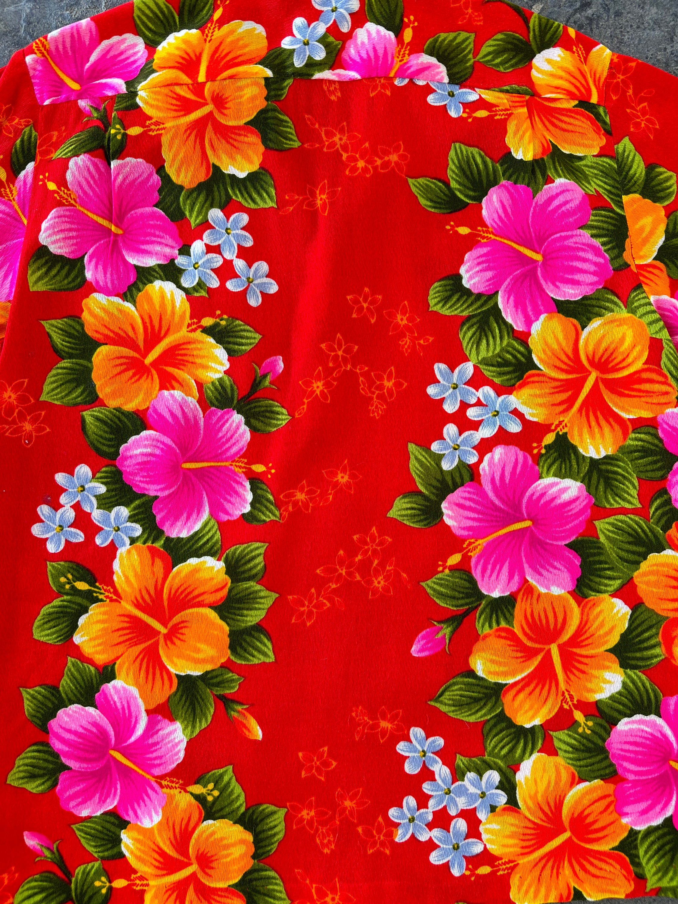 Discover Camisa Hawaiana Roja Vintage Unisex