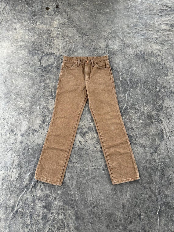 Wrangler Western Mid Rise Straight Leg Jeans Brown 90s Vintage 29
