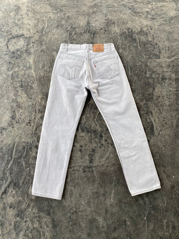 80s Levi’s 501 Jeans Gray Vintage 31 X 29 - image 4