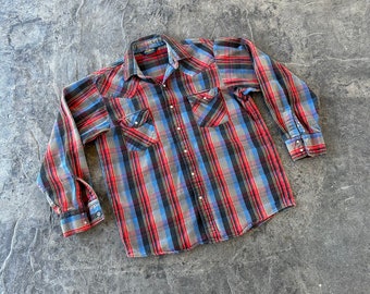 Big Mac Long Sleeve Hickory Stripe Half Zip Work Shirt Blue and