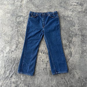 Levi’s Orange Tab 517 Bootcut Dark Wash Western Flare Jeans Blue 90s Vintage 41 X 29