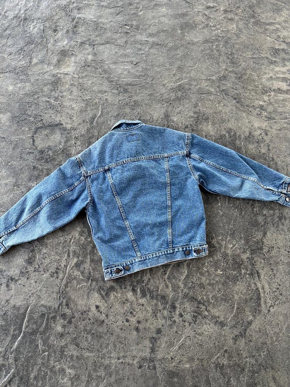 Levi's Type 3 Denim Jean Medium Wash Trucker Jacket Faded Blue 80s