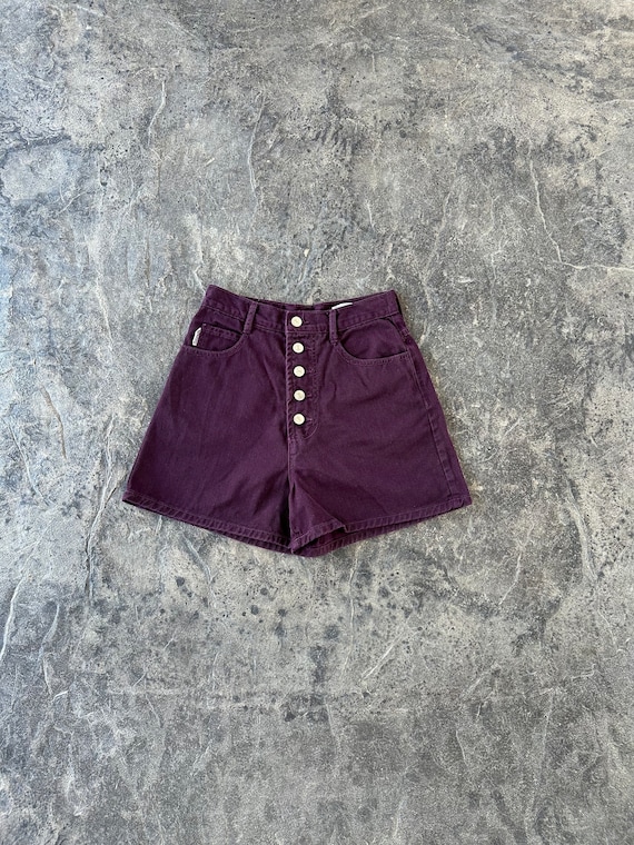 Dark purple jean shorts discount