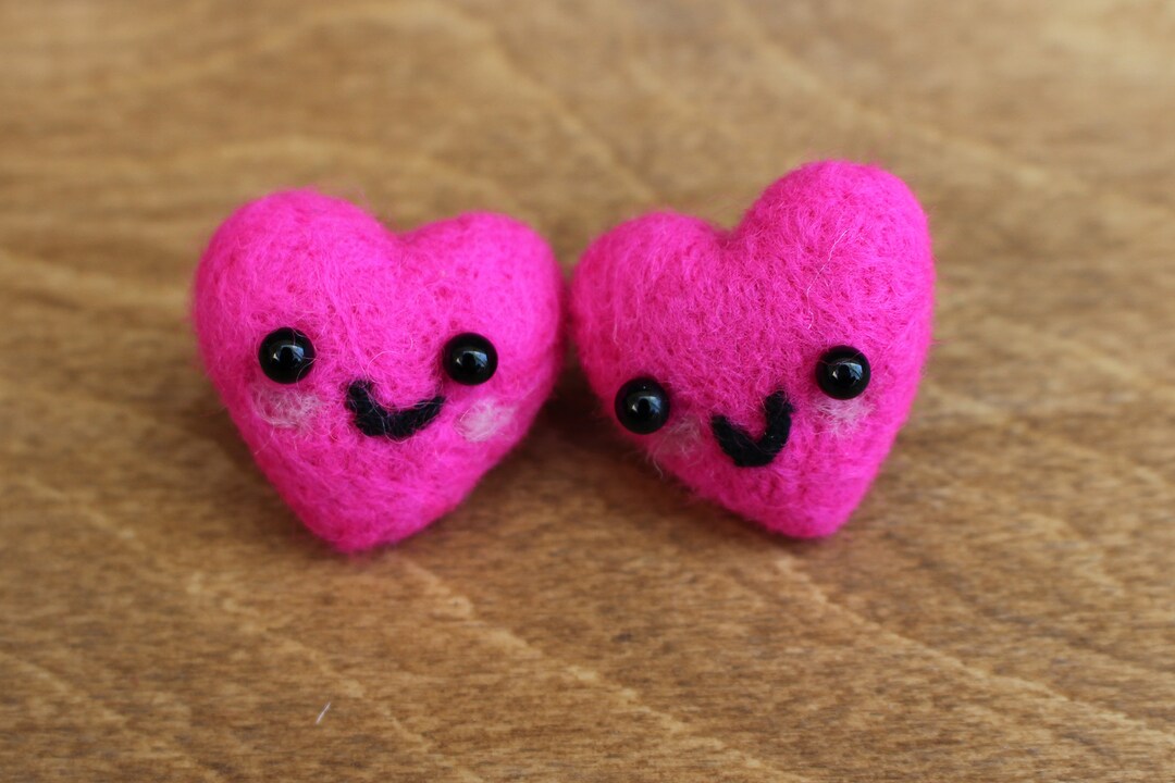 Heart Needlefelt Brooch Pin Heart Brooch Heart Pin Etsy