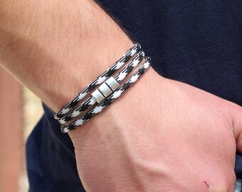 Men's Paracord Bracelet Christmas Vegan Wrap Paracord Bracelet Triple Wrap Paracord Bracelet Christmas Gift men
