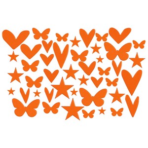 Kingston Crafts Chipboard Embellishments 45 pieces Orange