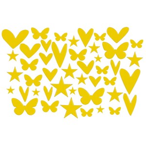 Kingston Crafts Chipboard Embellishments 45 pieces Yellow