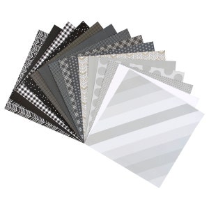 Kingston Crafts 12x12 Black and White Paper Pad 60 sheets image 1