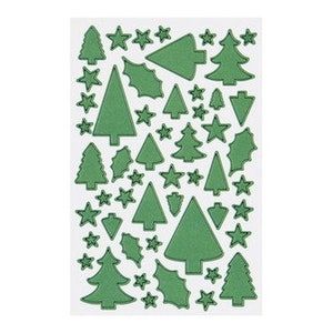Kingston Crafts Christmas Adhesive Chipboard Dark Green