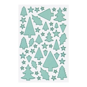 Kingston Crafts Christmas Adhesive Chipboard Light Blue