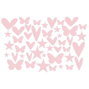 Kingston Crafts Chipboard Embellishments 45 pieces Light Pink