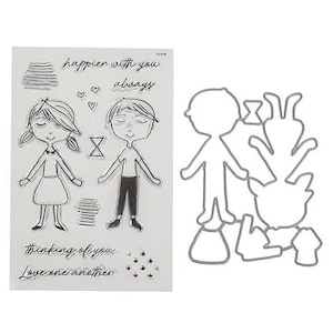 Kingston Crafts Love Collection Paper Dolls Stamps/Dies image 1