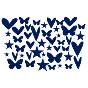 Kingston Crafts Chipboard Embellishments 45 pieces Dark Blue