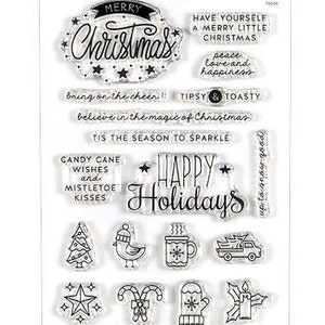 Kingston Crafts Photopolymer Stamps Assorted Designs Merry Christmas