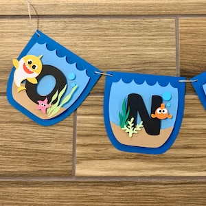 Baby Shark Birthday Banner - Handmade Baby Shark Party Decorations