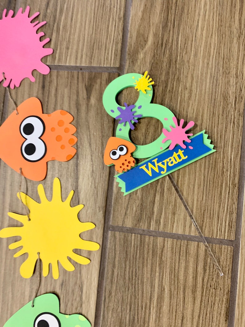 Splatoon Cake Topper Splatoon Theme Splatoon Birthday Decor Splatoon Game  Splatoon Birthday Party Decoration Squid and Slime Splatoon Idea Party  Supplies Party Décor lifepharmafze.com