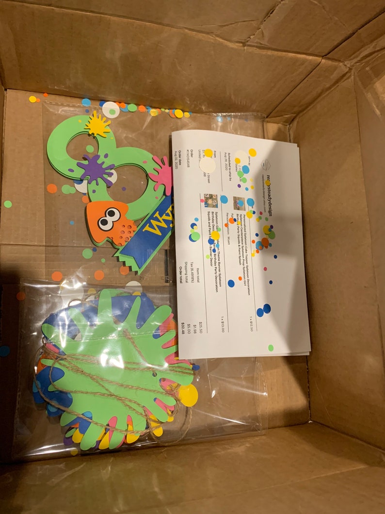 Splatoon Cake Topper Splatoon Theme Splatoon Birthday Decor Splatoon Game  Splatoon Birthday Party Decoration Squid and Slime Splatoon Idea Party  Supplies Paper & Party Supplies sunray-fm.de