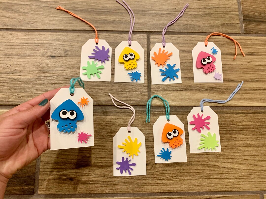 Splatoon Gift Tags Splatoon Birthday Gift Ideas Squid Gift Tag Splatoon ...
