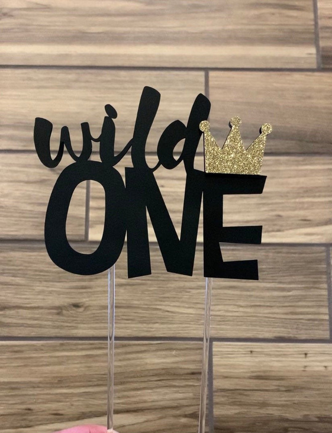 Wild One Cake Topper – First Birthday Jungle or Safari Party Decoration ...