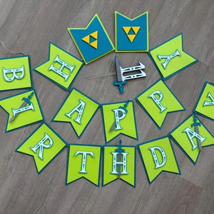 Legend of Zelda Birthday Banner | Link Birthday Decorations | Zelda Birthday Theme | Hyrule Party Supplies | Legend of Zelda Party