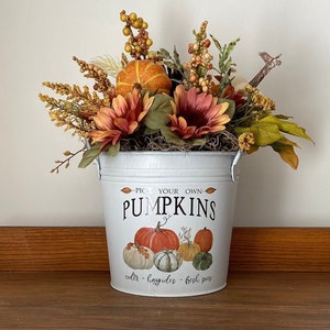 Thanksgiving centrepiece | Flowers | Home Decor | Pumpkin | Silk Flowers |