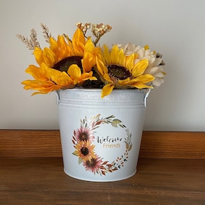 Silk floral arrangement | Thanksgiving Centerpiece | Sunflowers | Fall themed | Autumn decor