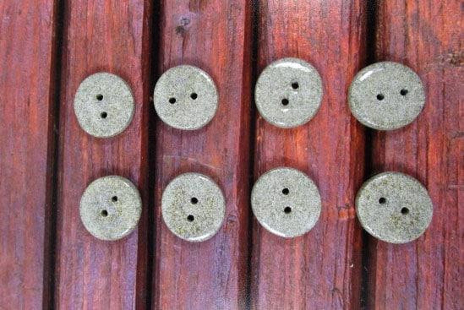 3/4 Ceramic Buttons Handmade Ceramics Button Six Gray Etsy