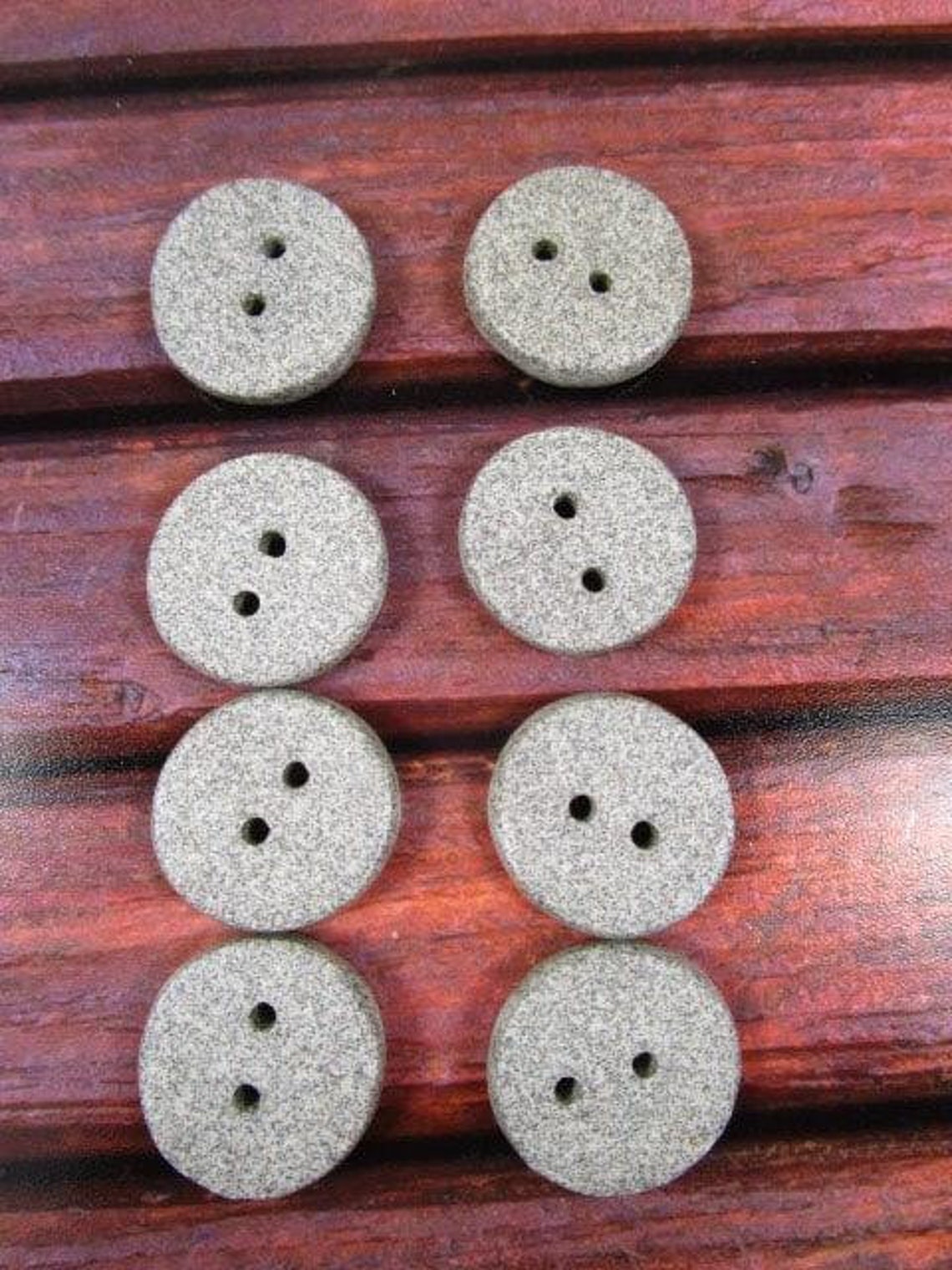 3/4 Ceramic Buttons Handmade Ceramics Button Six Gray Etsy