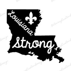 Digital Louisiana Strong Monogram Cuttable SVG, JPG, PNG, Pdf, Silhouette Studio Cut File