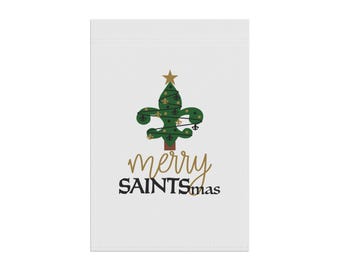 Merry SAINTSmas New Orleans Louisiana Christmas Garden & House Banner