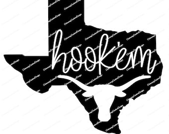 Digital Texas Cursive Monogram Cuttable Decals SVG, JPG, PNG, Pdf, Silhouette Studio Cut File