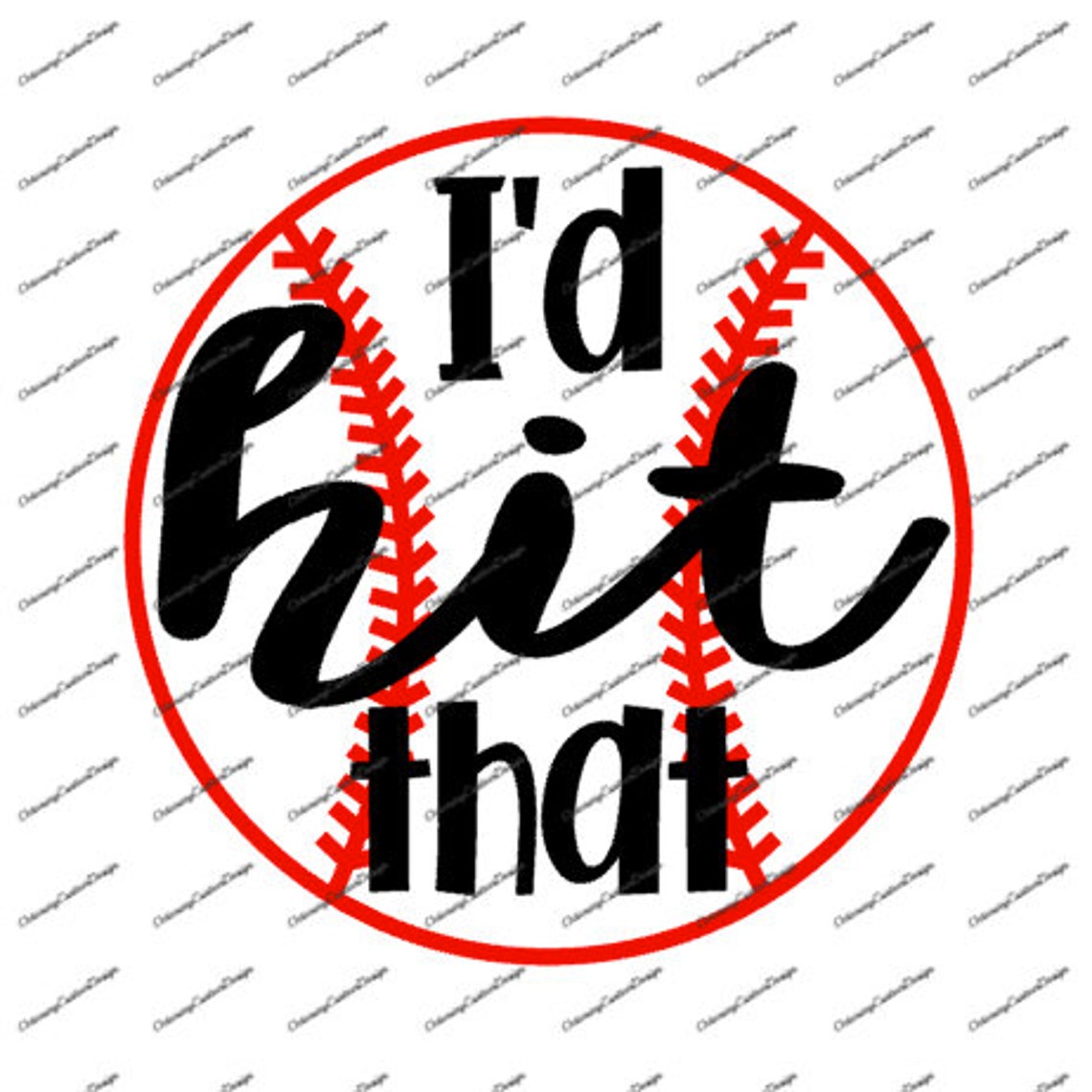 Digital Baseball I'd Hit That Cuttable Decal SVG, JPG, PNG, Pdf ...