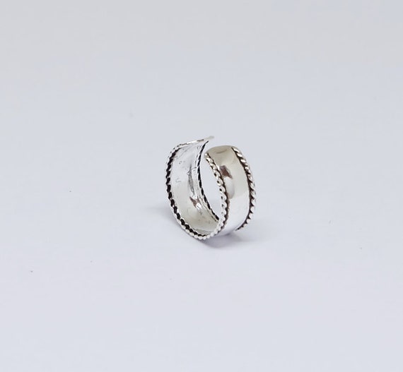 Twisted Oxidized Ear Cuffs No Piercing Earrings Sterling Etsy