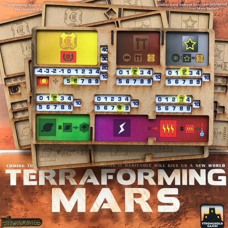 Set of 5 Terraforming Mars Players Dashboards  Full Set of 5 image 1