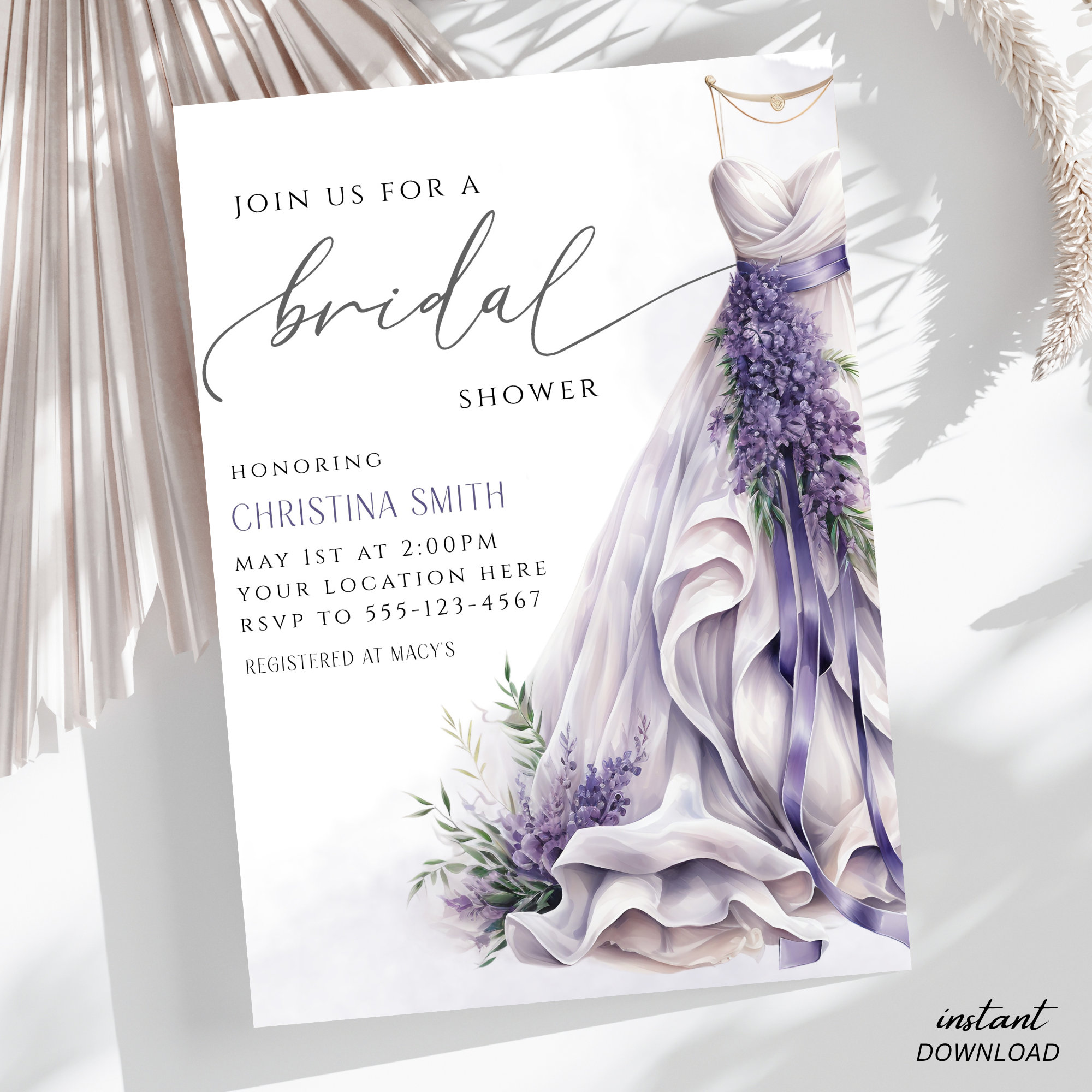 open lace back dress Ombre Purple V-Cut Wedding Ball Gown