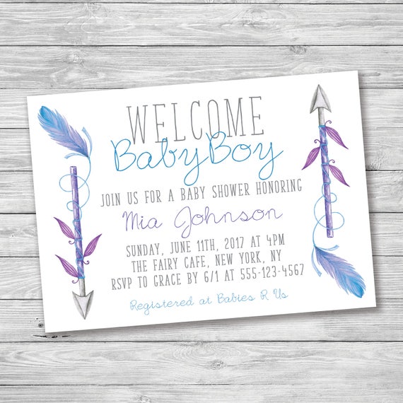welcome baby boy invitations