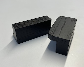 SW125 Wooden Knobs/ Pulls/Black Handles/Minimalist Black Pull