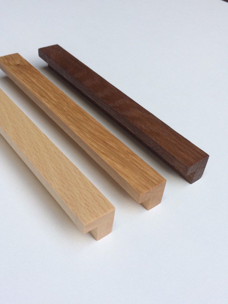 SW016 Line Cabinet Pulls/Oaq Handles/Wooden Handles image 1