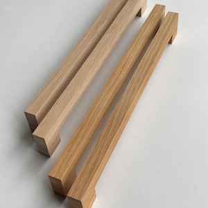 SW015 Minimalist Oaq Handles/Cabinet Pull/Wooden Handles/Solid Oaq Pulls