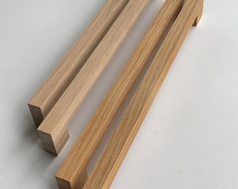 SW015 Minimalist Oaq Handles/Cabinet Pull/Wooden Handles/Solid Oaq Pulls