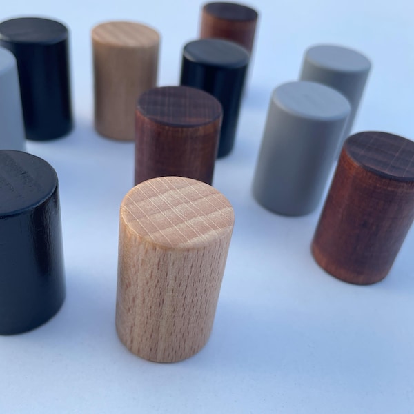 SW052 Cylindrical Wood Knobs, Wooden Knobs, Colorful Knobs, Wooden Knobs,Round Knobs,Cabinet Rack,Cabinet Pull