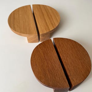 Poignées circulaires SW012 / Poignées demi-lune / Boutons en bois / Poignées modernes