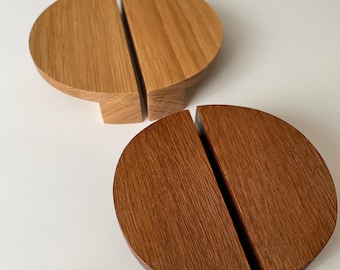 SW012 Tiradores circulares/tiradores de media luna/pomos de madera/tiradores modernos