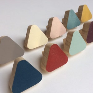 SW075 Colors TRI Wooden Knobs/Colors Knob/Children Room/Modern Pulls