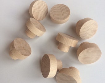 SW017 Unfinished Round Knobs,Wooden Knobs,Drawer Pull,Pomello in legno,Natural Wood Knob,Rustic Knob